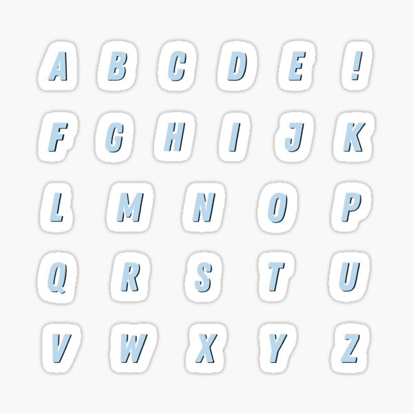 Item preview, Light Blue Alphabet Sticker Pack 1 designed and sold by The-Goods.