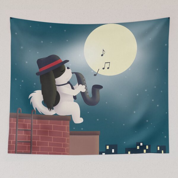 Item preview, Jazzy Japanese Chin designed and sold by ikigaicreations.