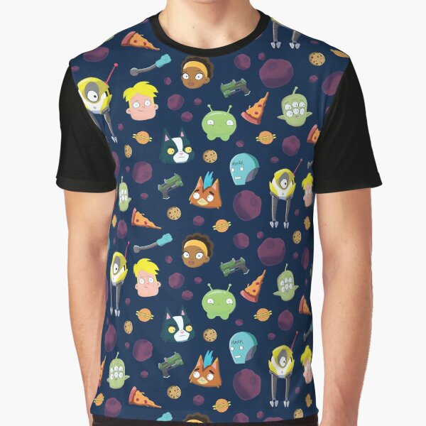 Final Space Character Pattern Graphic T-Shirt