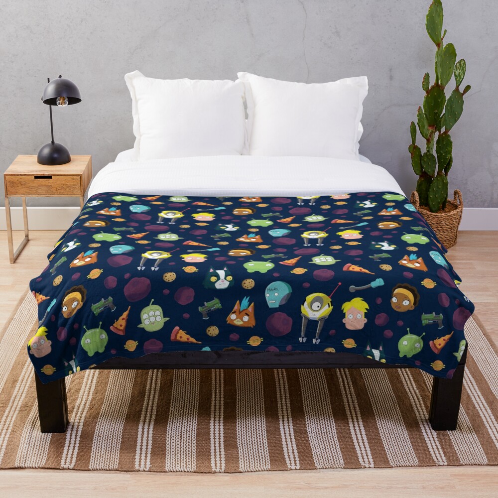 Final Space Character Pattern Throw Blanket