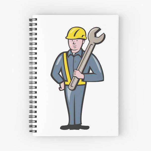 Item preview, Construction Worker Spanner Isolated Cartoon designed and sold by patrimonio.