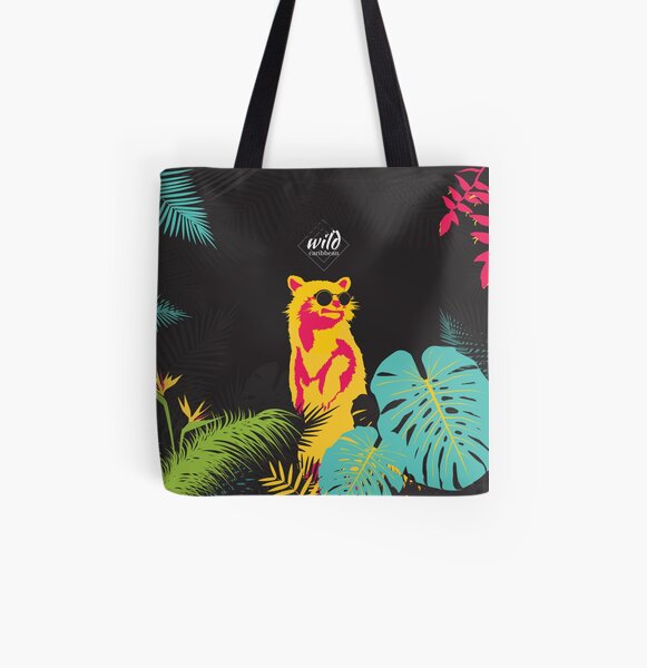 Raton laveur à lunette Tote bag doublé