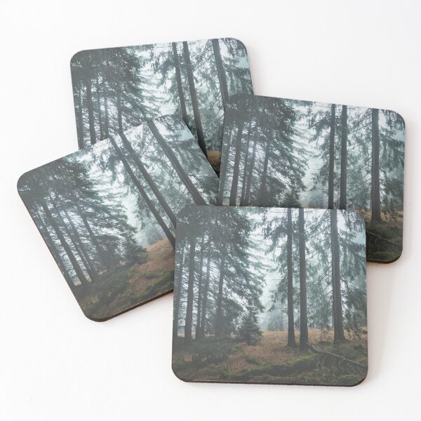 Item preview, Deep In The Woods // Wild Romantic Misty Retro Fall Wilderness Fairytale Forest With Dark Trees Covered In Fog designed and sold by Tordis Kayma.