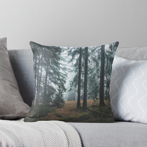 Item preview, Deep In The Woods // Wild Romantic Misty Retro Fall Wilderness Fairytale Forest With Dark Trees Covered In Fog designed and sold by Tordis Kayma.