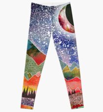 Camping under the moon Leggings