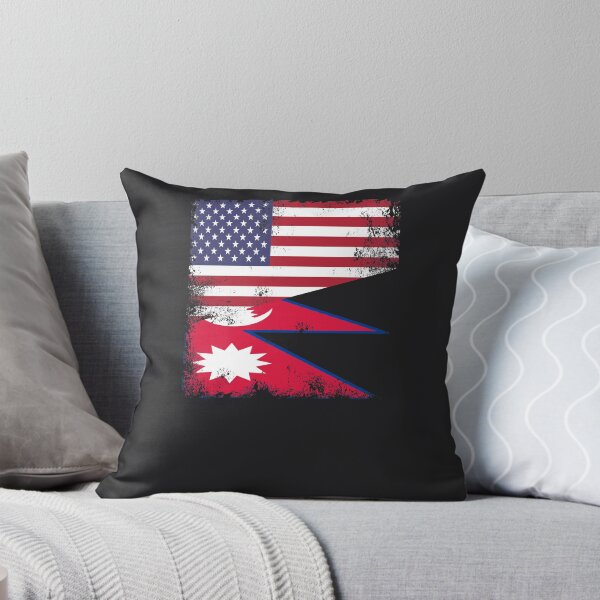 Item preview, Half Nepalese Flag Design | Vintage Nepal USA Gift designed and sold by melsens.