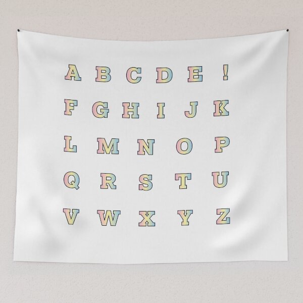 Item preview, Pastel Rainbow College Letter Alphabet Sticker Pack 2 designed and sold by The-Goods.