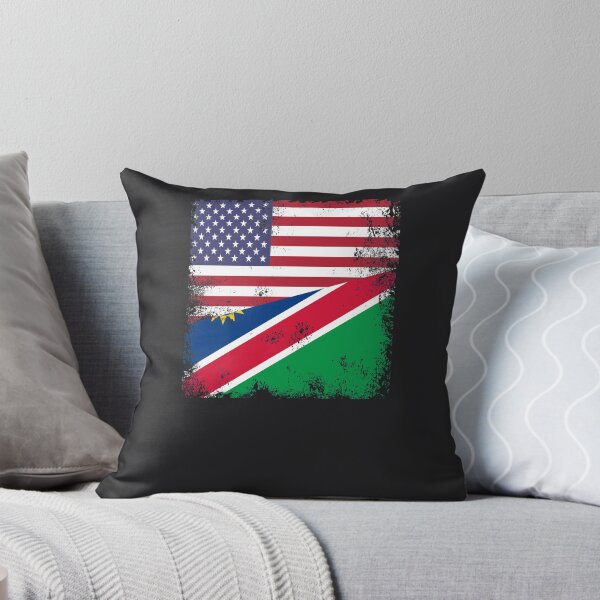 Item preview, Half Namibian Flag Design | Vintage Namibia USA Gift designed and sold by melsens.