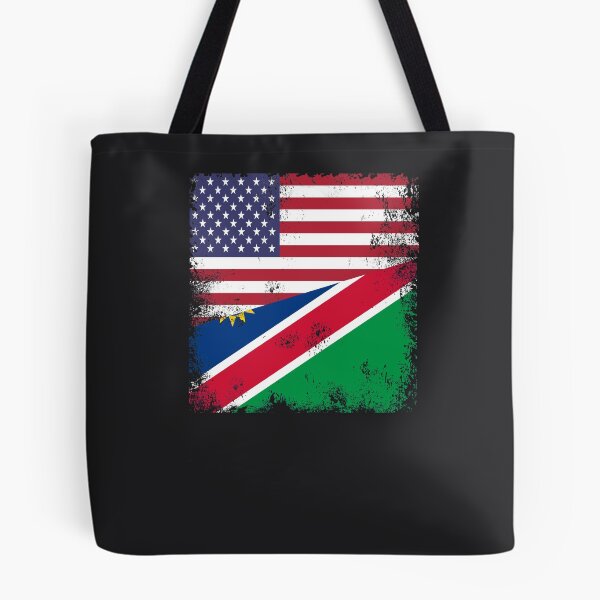 Item preview, Half Namibian Flag Design | Vintage Namibia USA Gift designed and sold by melsens.