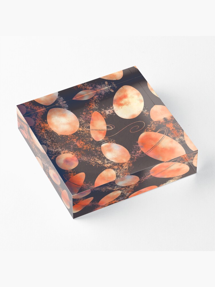 Alternate view of Blazeteroids - fiery asteroids Acrylic Block