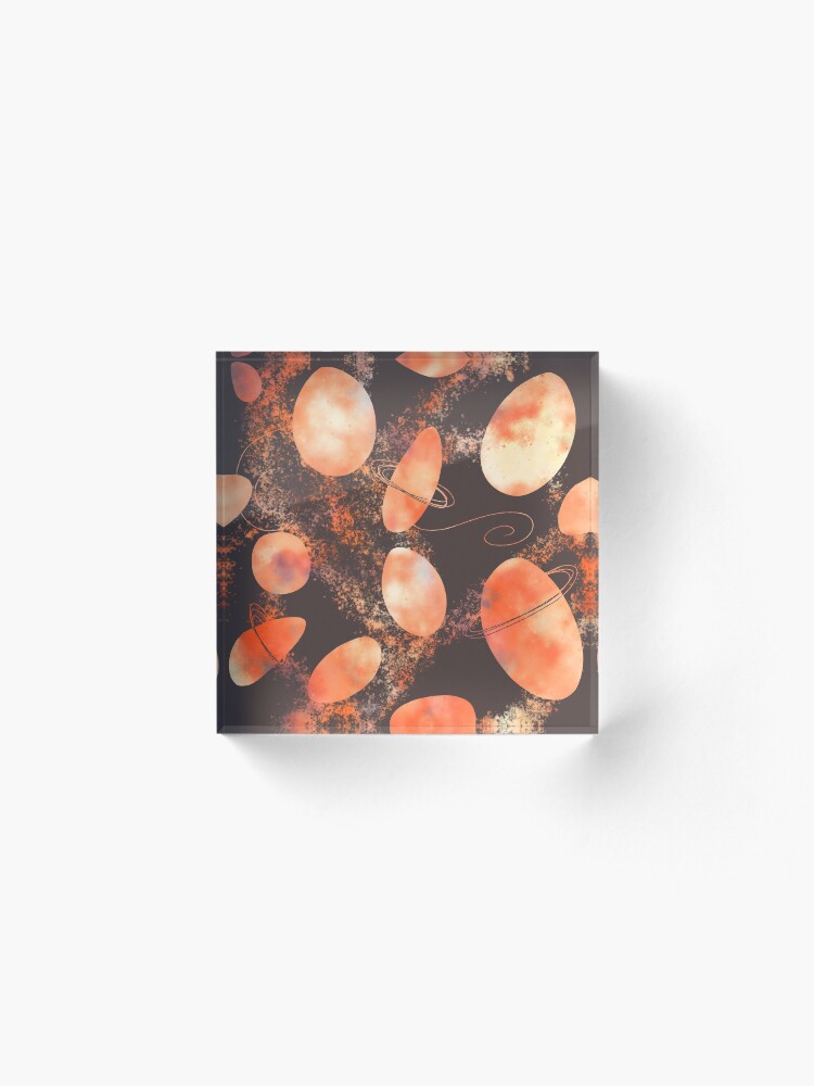 Alternate view of Blazeteroids - fiery asteroids Acrylic Block