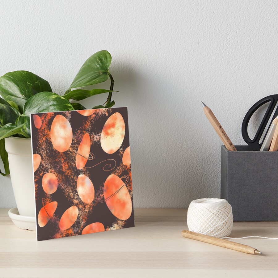 Blazeteroids - fiery asteroids Art Board Print