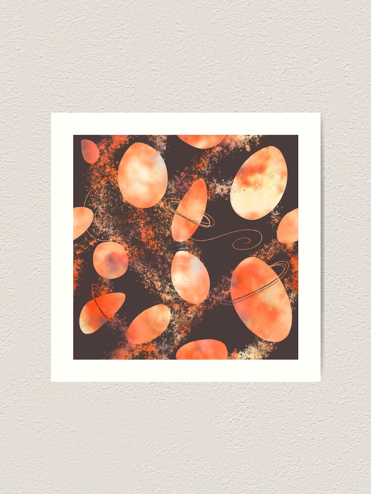 Alternate view of Blazeteroids - fiery asteroids Art Print