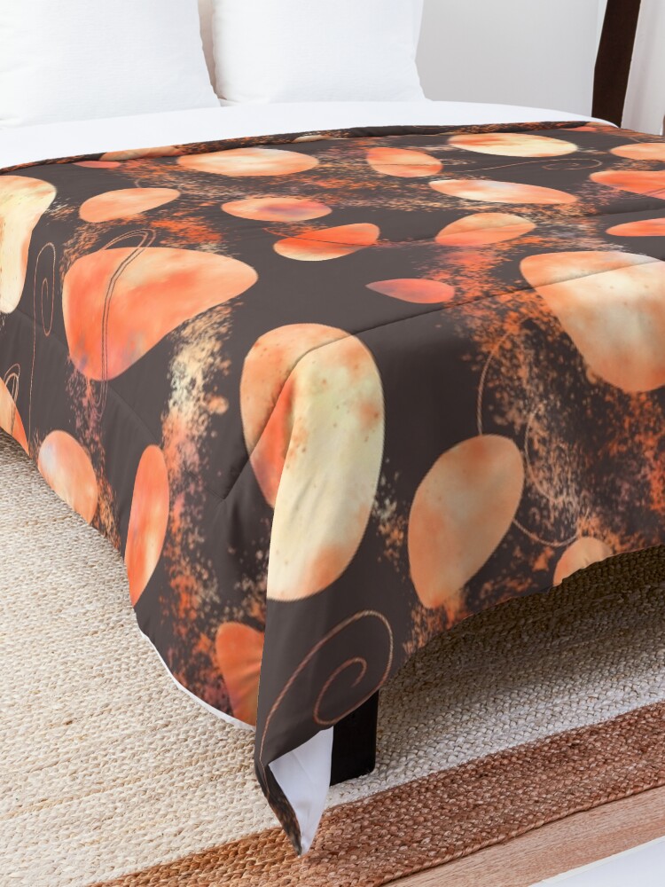 Alternate view of Blazeteroids - fiery asteroids Comforter