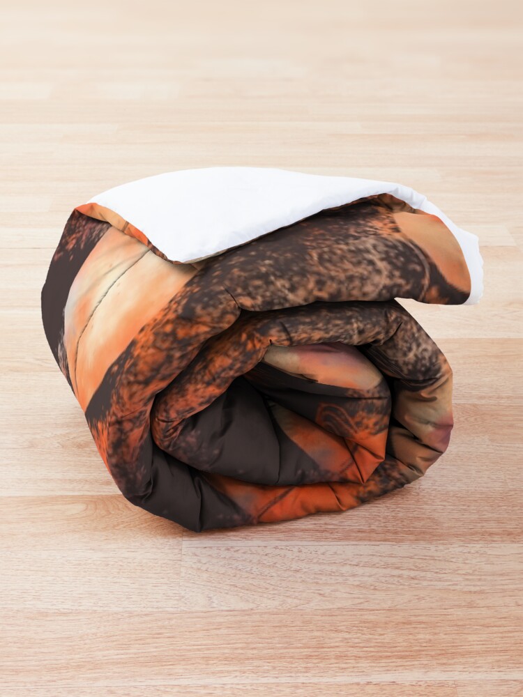 Alternate view of Blazeteroids - fiery asteroids Comforter