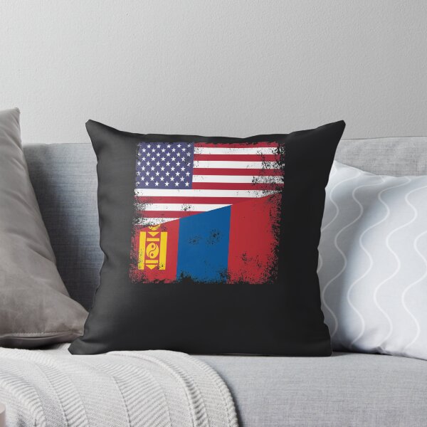 Item preview, Half Mongolian Flag Design | Vintage Mongolia USA Gift designed and sold by melsens.