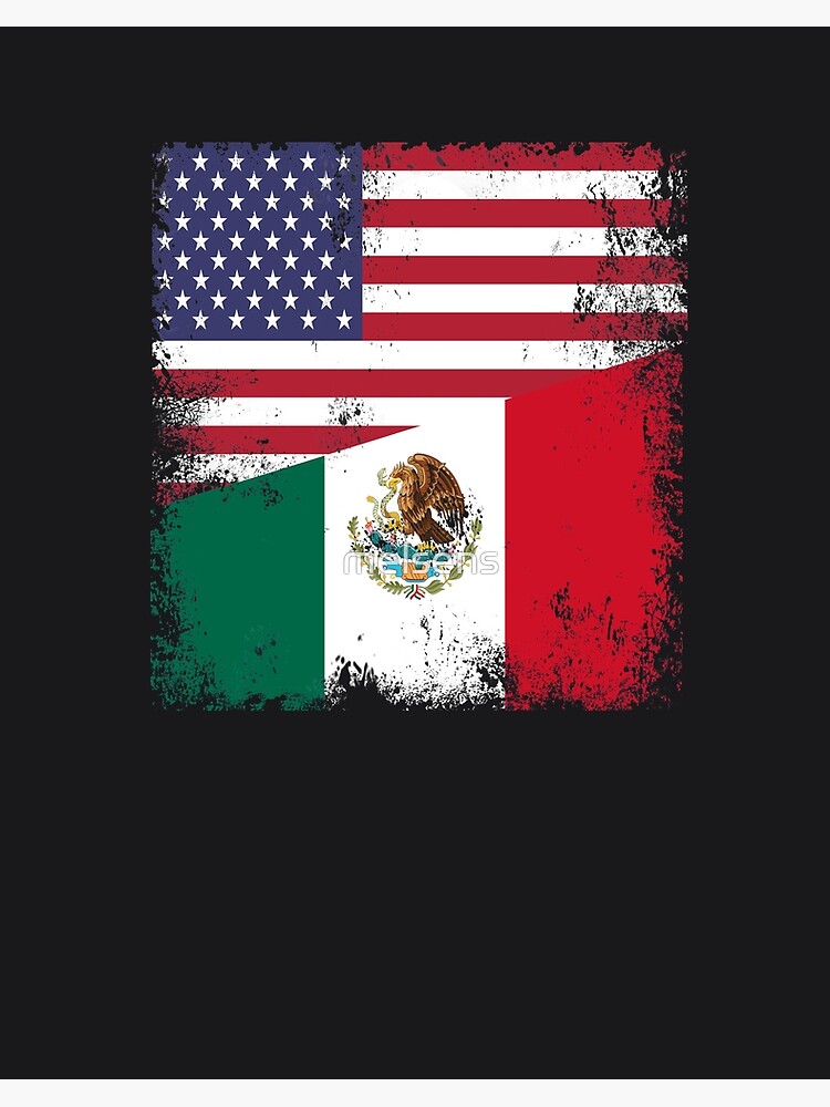 Half Mexican Flag T-Shirt | Vintage Mexico Usa Gift Half Mexican Flag T-Shirt | Vintage Mexico Usa Gift