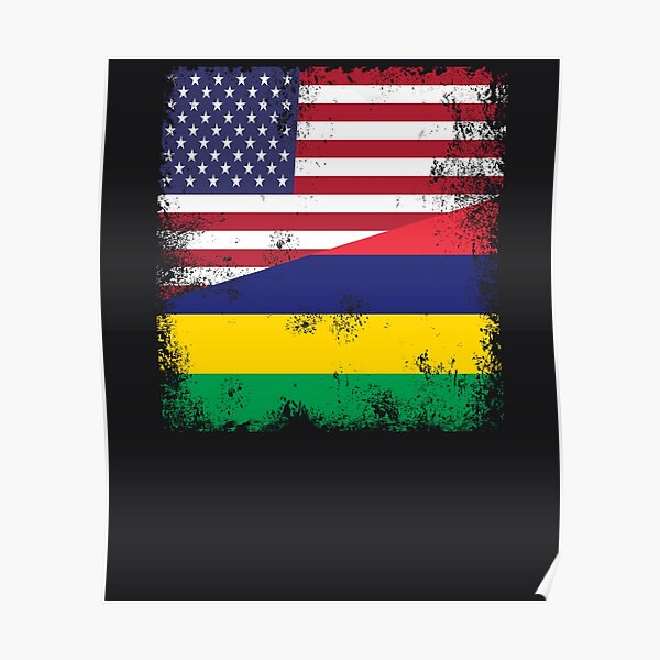 Mauritian American Flag Funny Banana Shirt Mauritius Flag DNA Heritage Roots Pride Gift