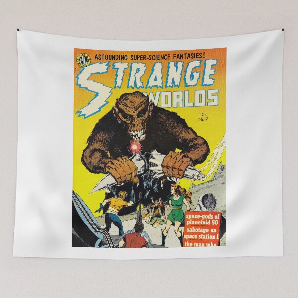 Item preview, VINTAGE POSTER - Strange Worlds Space-gods of Planetoid 50 - Retro Sabotage on Space Station1 Print  designed and sold by 12thStFactory.