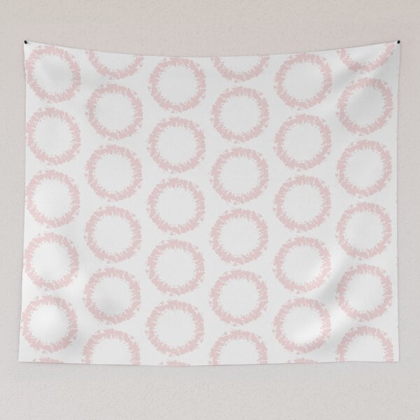 Item preview, Delicate pink circle with flowers, wreath designed and sold by fiolika.