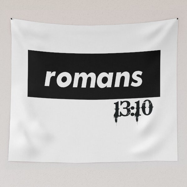 Item preview, Romans 13:10 Bible Verse Inspirational Religious Biblical Phrase designed and sold by ProjectX23.