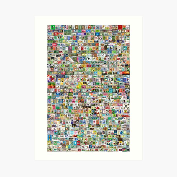 Soccer Stamps Art Print