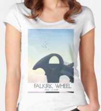 Falkirk Wheel Scotland travel poster Fitted Scoop T-Shirt