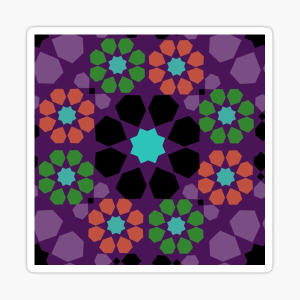Item preview, Alhambra Geometrics FIVE designed and sold by Big Fat Arts Gallery.