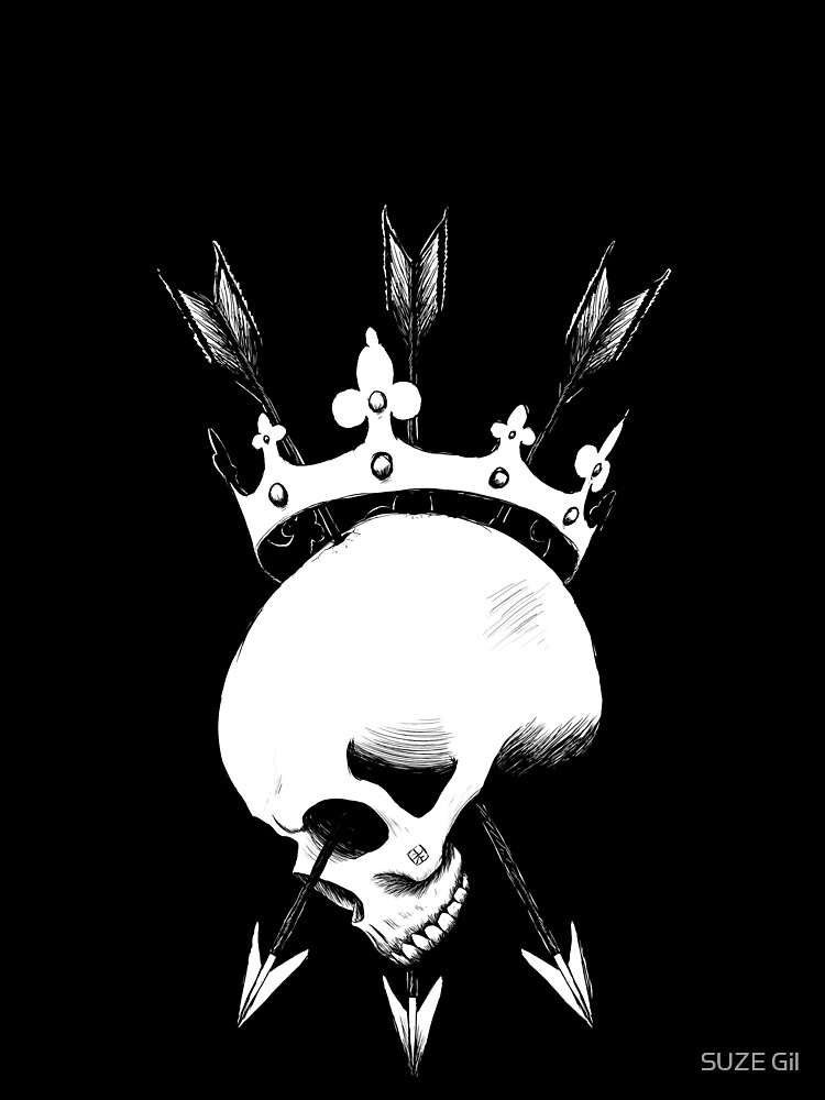 Pierced Crowned Skull by SuzeGil