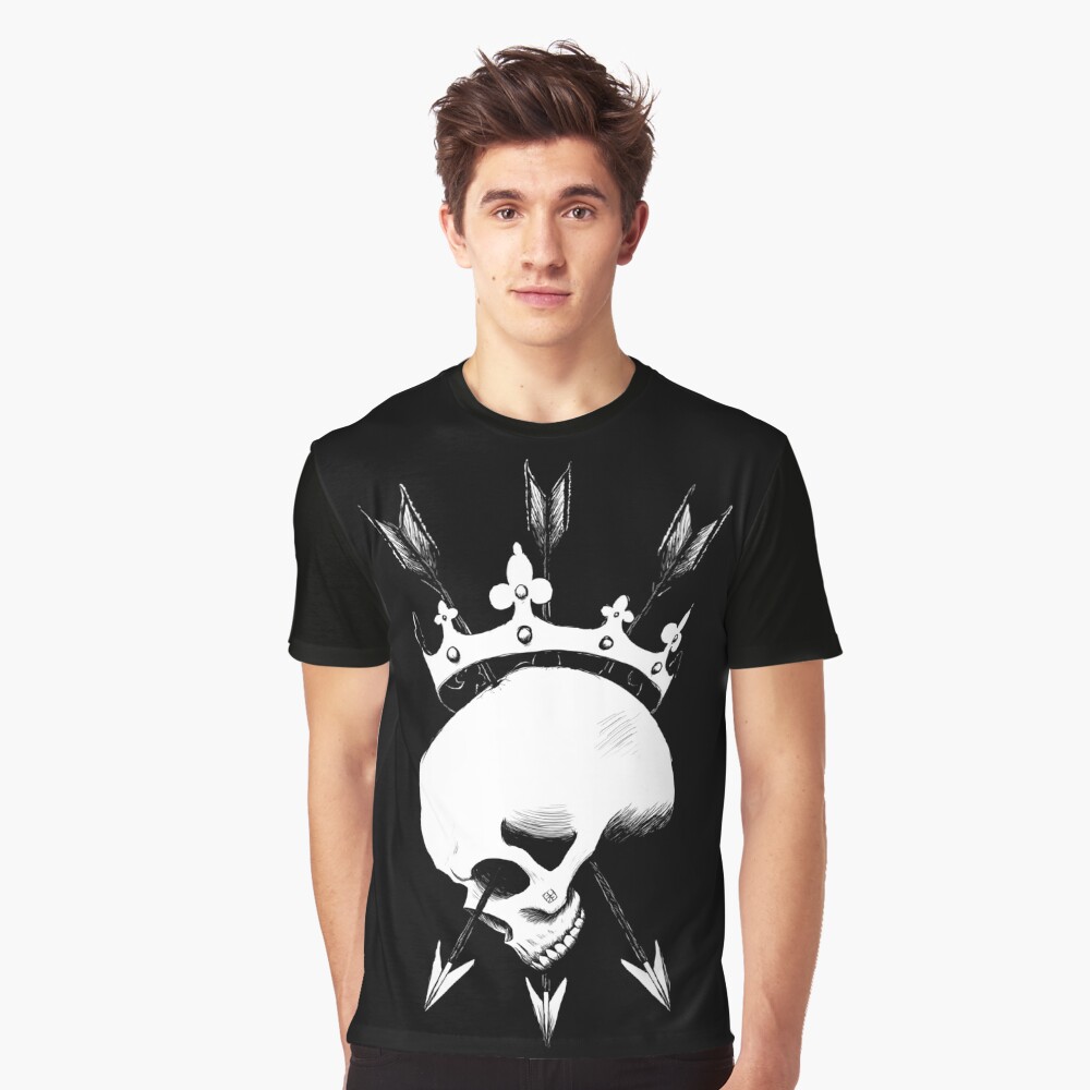 Pierced Crowned Skull Graphic T-Shirt