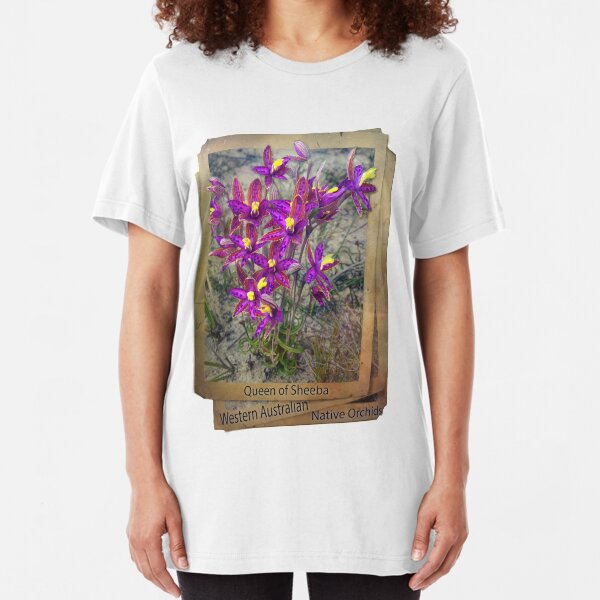 queen of sheeba WA native orchids Slim Fit T-Shirt