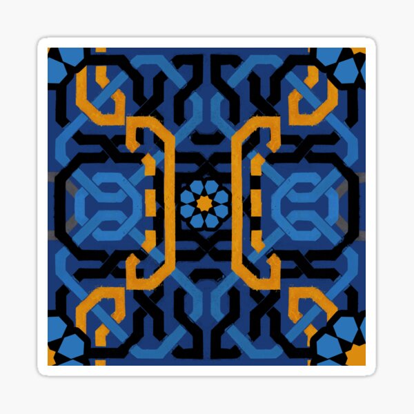 Item preview, Alhambra Geometrics NINE designed and sold by Big Fat Arts Gallery.