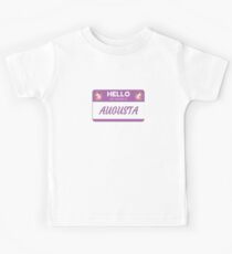 Unicorn Hello My Name Is Augusta - Gift For Someone Called Augusta Kids T-Shirt