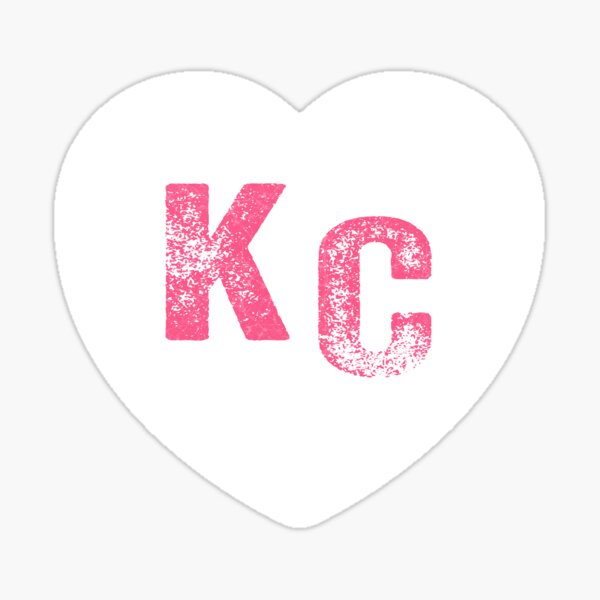 Pink Kansas City KC Heart Collection I Love Kc Hearts KC Face mask Kansas City facemask Sticker
