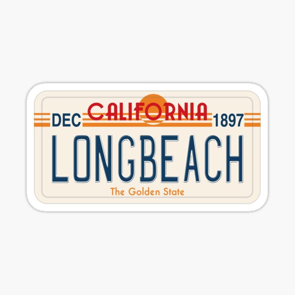 Vista previa del artículo con la obra «Placa de Long Beach, California», diseñado y vendido por Nyle Buss.