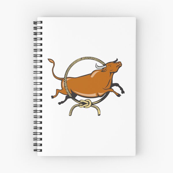 Item preview, Texas Longhorn Red Bull Jumping Lasso Cartoon designed and sold by patrimonio.