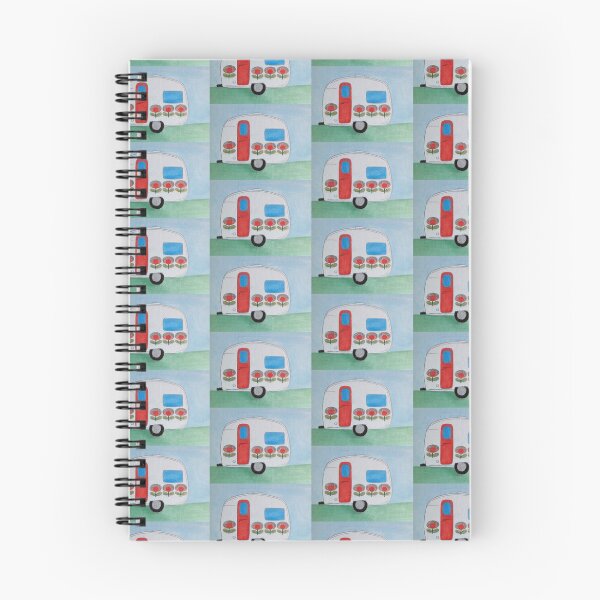 Item preview, #Orange Flower Vintage Caravan  designed and sold by Leatextileart.
