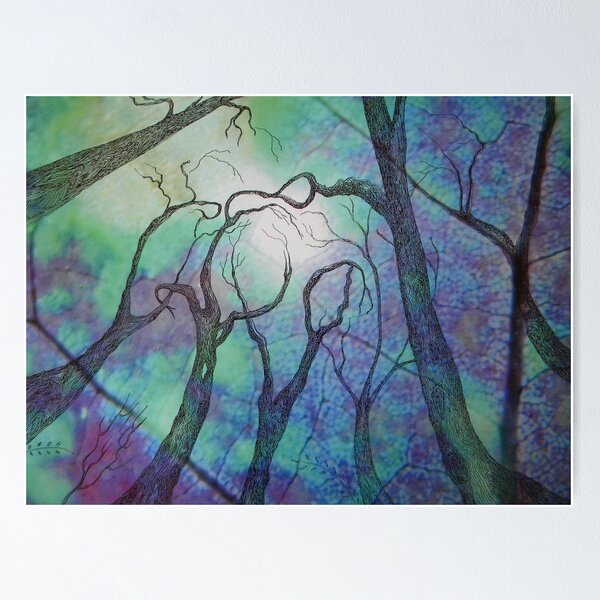 Item preview, Blue trees - landscape - natural world - blue fantasy designed and sold by Alyona Firth.