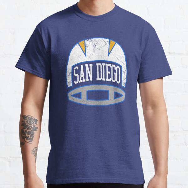 San Diego Chargers Vintage Logo T Shirt Throwback Football Tee