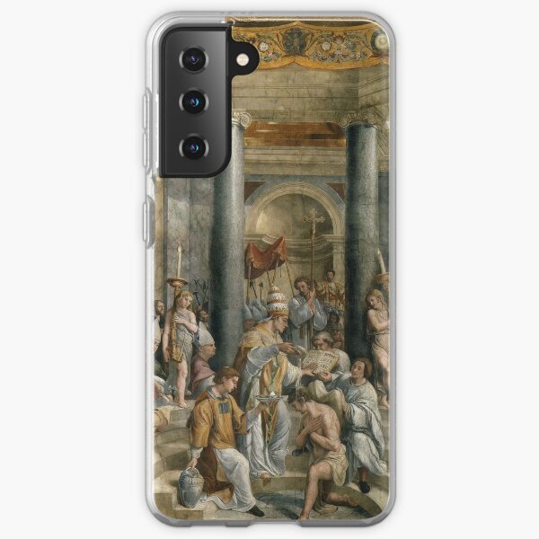 The Baptism of Constantine #FamousPlace, #international #landmark, #Raphael Rooms, Vatican City, Europe, Southern Europe, italian culture, art Samsung Galaxy Soft Case