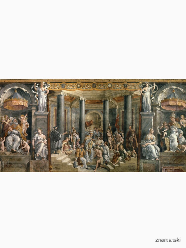 The Baptism of Constantine #FamousPlace, #international #landmark, #Raphael Rooms, Vatican City, Europe, Southern Europe, italian culture, art by znamenski