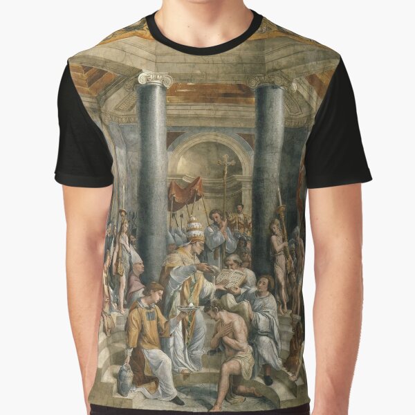 The Baptism of Constantine #FamousPlace, #international #landmark, #Raphael Rooms, Vatican City, Europe, Southern Europe, italian culture, art Graphic T-Shirt
