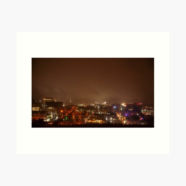 Austin Smoky Night Art Print