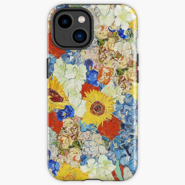 collage de flores de van gogh Funda resistente para iPhone