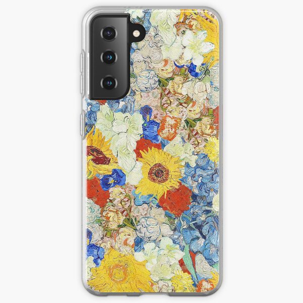van gogh flower collage Samsung Galaxy Soft Case