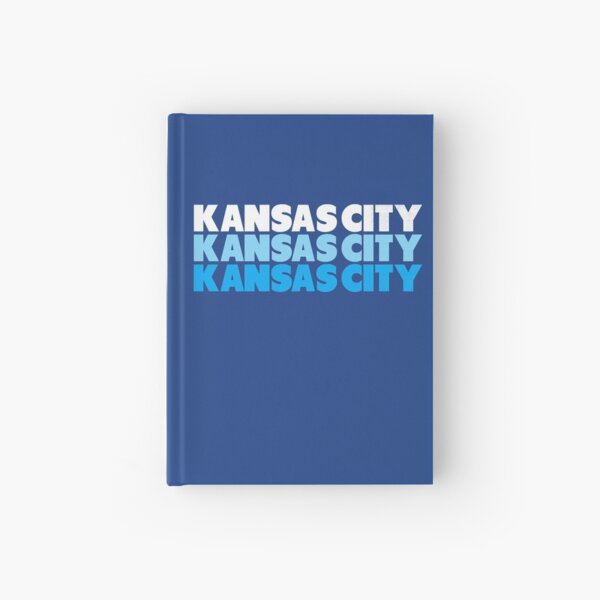 Retro KC Royal Blue & Light Blue Kansas City Crown Town KC Baseball Fans Wear Kansas city KC Face mask Kansas City facemask Hardcover Journal