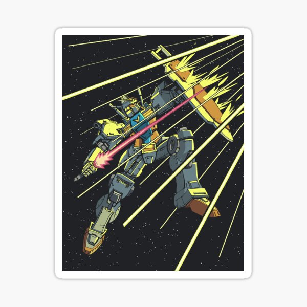 Gundam GP01 Zephyrantes under fire Sticker