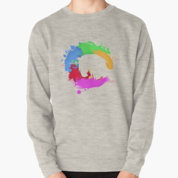 Color Splatter Unicorn Pullover Sweatshirt