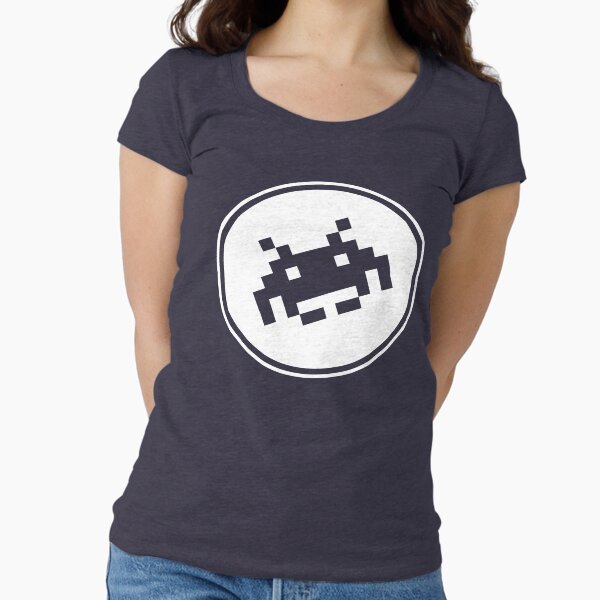 Space Invader Retro Video Game Icon Fitted Scoop T-Shirt