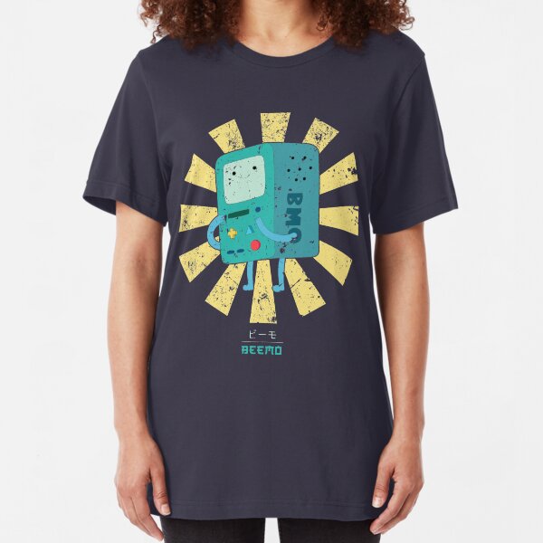 Beemo Retro Japanese Adventure Time Slim Fit T-Shirt